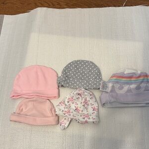 Charming Kids Hat Collection - Pink, Gray, and Multicolor
